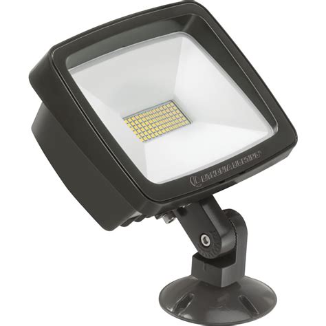 Overview. The 100W LED flood light features a high-quality illumination that is perfect for plaza, basements and many other areas. The fixture makes for easy installation, while the LED technology ensures long-lasting, energy-efficient service. This light produces 10000 lumens of light. It has 90 degree beam angle and comes with a 5 year warranty.. 