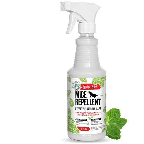 Overview. Mighty Mint Vehicle Rodent Repellent is the natural way to protect vehicle interiors and exteriors from rodent damage. The spray is made with high-strength peppermint essential oil - a proven deterrent for mice and other rodents. This Northwest peppermint in particular has a smell that is pleasant to humans, but irritating to unwanted ...