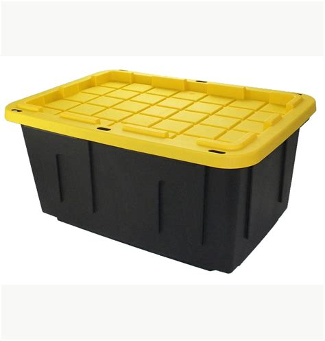Shop CRAFTSMAN X-large 50-Gallons (200-Quart) Black Heavy Duty Rolling Tote with Latching Lid in the Plastic Storage Containers department at Lowe's.com. The Craftsman 50G heavy duty plastic rolling storage tote with latching lid allows for easy and convenient organization for larger and more bulky items..