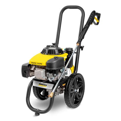 Easy KleenCommercial 4000 PSI 3.5-Gallons Hot Water Gas Pressure Washer. Model # EZO4035GKGP120. 6. • Includes 36-in gun and wand assembly with quick coupler system, 0°/15°/25°/40° nozzles, 1 soap nozzle, downstream chemical injection system, 50-ft of high-pressure hose. • 14 HP Kohler gasoline engine, electric start.. 