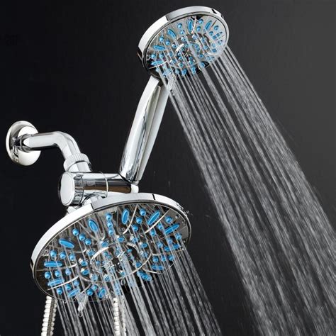 Lowes rain shower system. A dual shower heads system that looks like it’s been plucked straight from your dream 5* hotel, this DreamSpa Ultra-Luxury Dual Shower Head with handheld showering options comes in a premium chrome finish for a luxurious look. ... Dual shower combo of rain shower and hand shower, both featuring a four-inch chrome face. … 