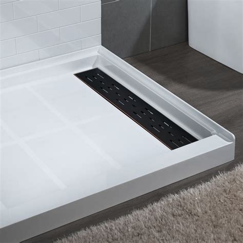 Lowes shower floor pan. Archer 36-in W x 36-in L with Center Drain Square Shower Base (White) Model # 9396-0. Find My Store. for pricing and availability. 7. Compare. Tile Redi. 32-in W x 36-in L with Center Drain Rectangle Shower Base (Made For Tile) Model # P3236CDL-PVC. 