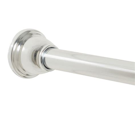 The Allen + Roth Aluminum Double Curved Shower Rod adds up to 6.5 inch of extra space in your shower.It features a convenient dual installation option of tension or permanent and adjusts from 44" to 72' to fit standard size shower or tub areas.The double rod design allows you to separate a decorative shower curtain and protective liner.. 