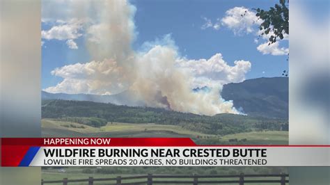 Lowline Fire burning near Crested Butte