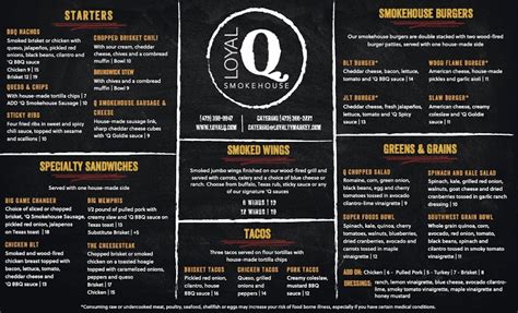 Loyal Q and Brew menu - Alpharetta GA 30005 - (470) 359 …