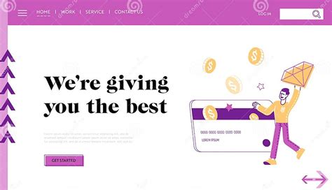 Loyalty Program for Regular Clients Landing Page Template. Man