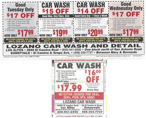 Nov 23, 2022 · Lozano Brushless Car Wash Coupons & Promo Codes for Nov 2022. Today's best Lozano Brushless Car Wash Coupon Code: Lozano Brushless Car Wash Today Best Deals & Sales View all Black Friday 2022 Deals and Sales Online at Couponupto.com . 