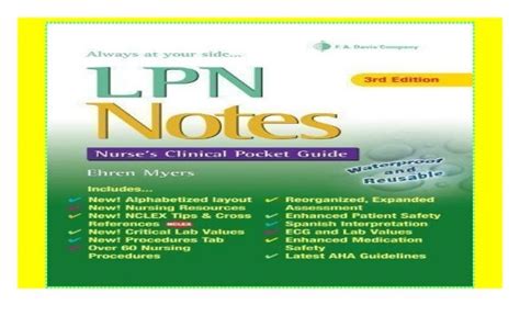 Lpn notes nurses clinical pocket guide 3rd edition. - Polaris trail boss 250 1991 factory service repair manual.