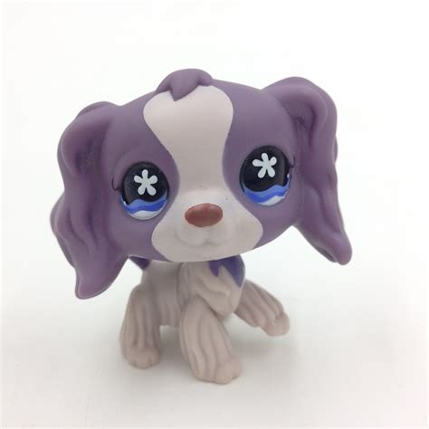 Discontinued Rare LPS Littlest Pet Shop Purple Cat W/Handmade Bow Ne