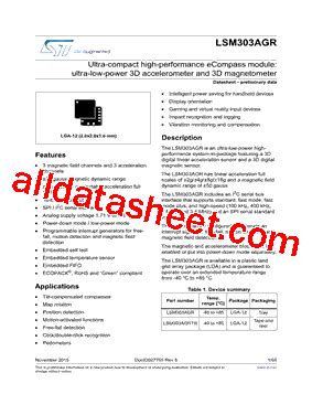 Lsm303agr stock.  View LSM303AGR by STMicroelectronics datasheet for technical specificatio...