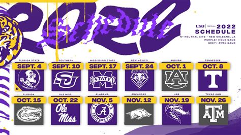 Lsu Game Schedule 2022