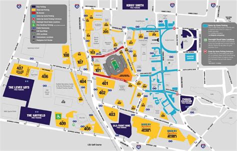 Lsu football parking map. The system also includes an interactive parking map where fans can plot a course to all LSU Football GameDay reserved parking lots ... Wait List requests for 2013 LSU football season tickets are ... 