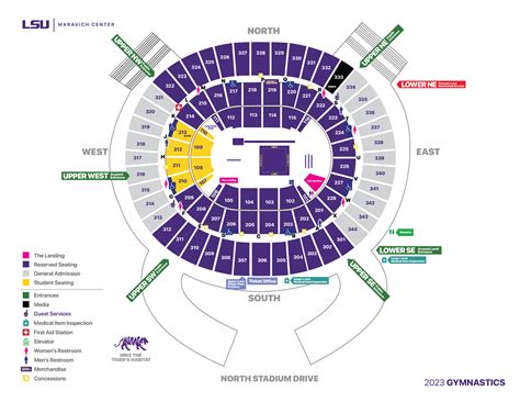 Lsu gymnastics seating chart. DENTON, Texas – The sixth-ranked LSU gymnastics team travels to take on Texas Woman’s, Pittsburgh and Centenary at 6 p.m. CT Friday at Kitty Magee Arena, home of TWU. The Tigers will compete ... 