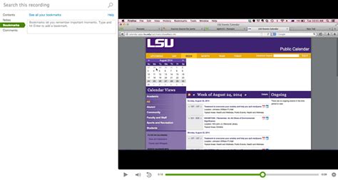 Taking Notes with Panopto: 1. Log in to the LSU Panopto Web Por