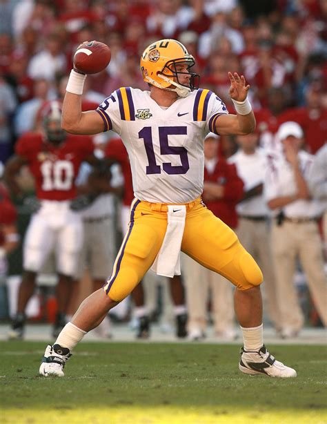 Was the first LSU quarterback to throw three touchdown passes in a season-opener since JaMarcus Russell threw three TDs against Louisiana-Lafayette on Sept. 2, 2006. ... As a senior in 2007 .... 