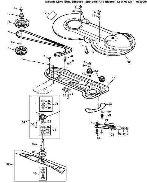 John Deere Synchronous Drive Belt - M127926. (4) $97.55. Add to Cart. John Deere V-Idler Pulley - AM38171. (12) $33.49. Add to Cart. 42-inch Mower Deck Parts for LT155 - …. 
