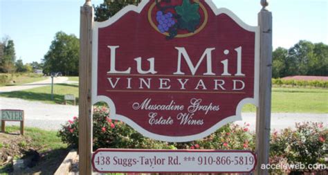 Lu mil vineyard. See more of Lu Mil Vineyard on Facebook. Log In. or. Create new account. See more of Lu Mil Vineyard on Facebook. Log In. Forgot account? or. Create new account. Not now. Related Pages. Meadow Lights - Holiday Tour of Lights. Local Business. Boondocks Adventure Farm. Amusement & Theme Park. Magic of … 