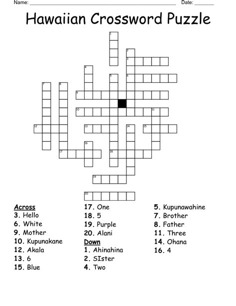 Luau numbers crossword. The Crossword Solver found 30 answers to "dance at a luau 4", 4 letters crossword clue. The Crossword Solver finds answers to classic crosswords and cryptic crossword puzzles. Enter the length or pattern for better results. Click the answer to find similar crossword clues . A clue is required. 