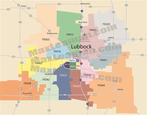 Lubbock Zip Code Map - Zipcode Map Lubbock, Texas - Max …