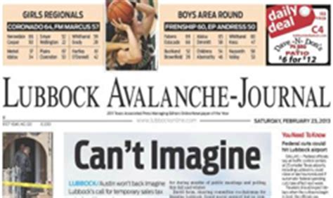 Stay up-to-date with the latest news, stories and headlines in Lubbock, TX from Lubbock Avalanche-Journal.