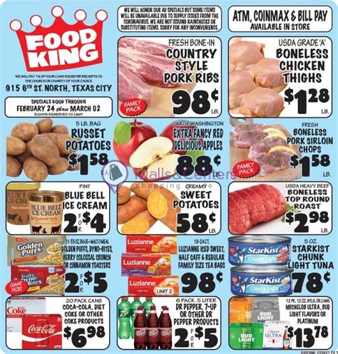 Lubbock food king ad. Food King Cost Plus - Weekly Specials Page 1 for store 99. Page 1 of 4. View PDF. Store Location: 4701 4th St NW, Albuquerque, NM 87107 #99 ( Change Store ) 