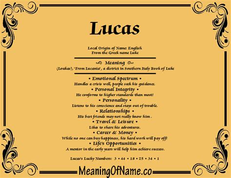 Lucas name meaning