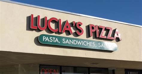 Lucias pizza. pizza deep pan lucia’s pizzas please note - these take 20 minutes to cook ham pizza $13.00 ham and pineapple $13.50 mushroom pizza $13.00 tomato, mozzarella, & mushroom vegetarian pizza $14.00 tomato, mozzarella, olives, mushroom, & roasted capsicum eggplant +$2.00 artichoke +$2.00 pizza with egg $14.50 pizza is topped & then baked with egg ... 