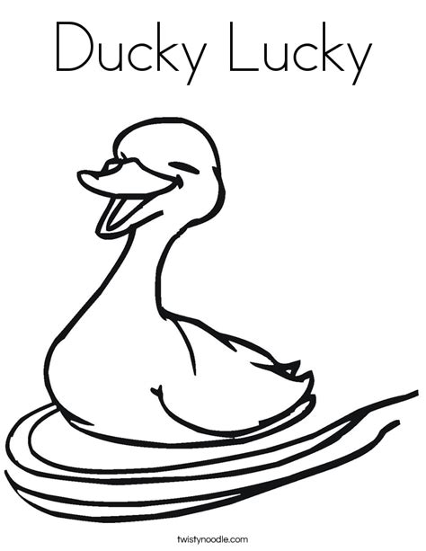 Lucky Ducky Coloring Pages