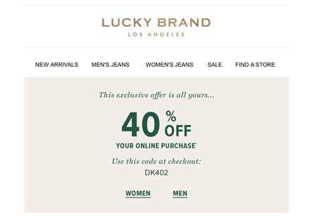 Lucky brand promo code 2023. Expired. Online Coupon. 20% off checks with this Deluxe online promo code. 20% Off. Expired. Discover savings with Deluxe coupon codes: Get 40% Off on site this February. Stay informed with the 30 ... 