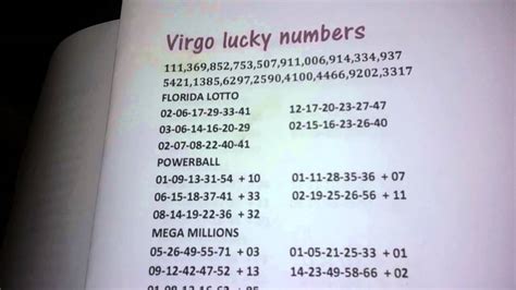 Lucky lottery numbers for virgo today. Mega Millions ® drawings are held Tuesday and Friday at 11:00 pm ET. Five white balls are drawn from a set of balls numbered 1 through 70; one gold Mega Ball is drawn from a set of balls numbered 1 through 25. You win if the numbers on one row of your ticket match the numbers of the balls drawn on that date. There are nine ways to win a prize ... 