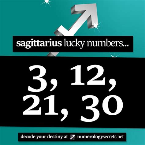For Sagittarius, the lucky numbers include 3, 9, 
