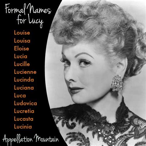 Lucy's formal name; full middle
