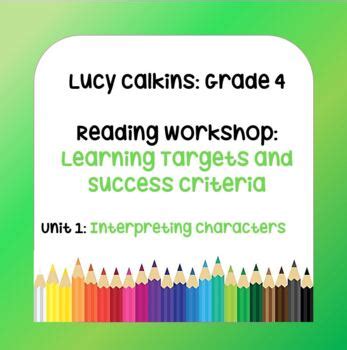 Lucy calkins grade 4 unit 1.  This booklet includes sample sessions from each...