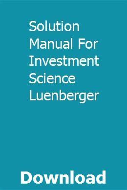 Luenberger Solution Manual Rapidshare Com