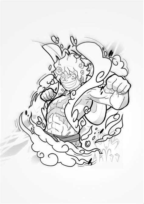 Luffy Gear 5 em 2022 Tatuagens de anime, Desenho pikachu, Tatuagem do