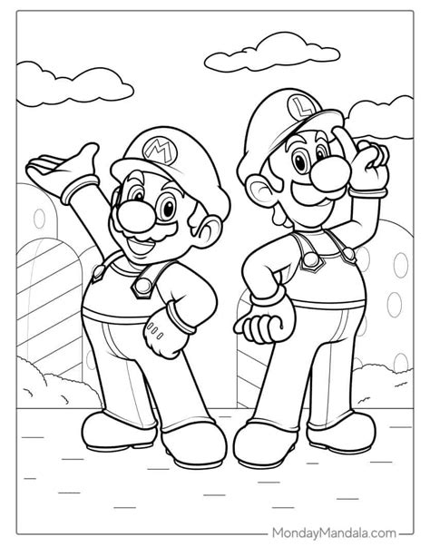 Luigi Coloring Pages Free