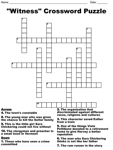 Lukas of witness crossword clue. Well if you are not able to guess the right answer for Haas of "Witness" Thomas Joseph Crossword Clue today, you can check the answer below. Witness crossword clue answer. Recent usage in crossword puzzles: - LA Times - March 15, 2018. James Comey was his boss for while, when Comey was Deputy Attorney General. Crossword Clue: lukas of witness. 
