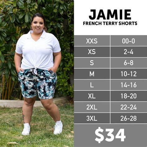 Lularoe Jamie Size Chart