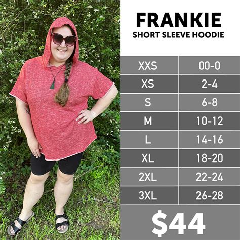 LuLaRoe Frankie Sizing Review | Fit & feel of these short-sleeve hoodies, especially for plus-size! - YouTube The all-new LuLaRoe Frankie Short Sleeve Hoodie has just arrived in my little.... 