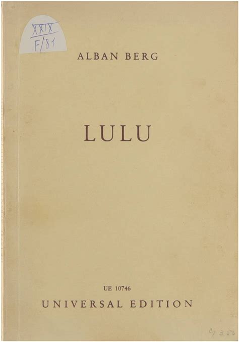 Lulu, oper in 3 [drei] akten nach den tragödien erdgeist und büchse der pandora von frank wedekind. - Manual for daewoo 1550xl skid steer.