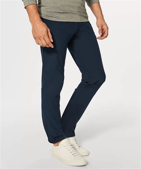 Lulu lemon mens pants. Whether you’ve got questions about product or you just miss us, our educators are online and ready to chat. Shop the ABC Classic-Fit 5 Pocket Pant 34" *Warpstreme | Men's Trousers. The 5-pocket jean, reinvented. These classic-fit pants are engineered to give you freedom of movement and all-day comfort. 