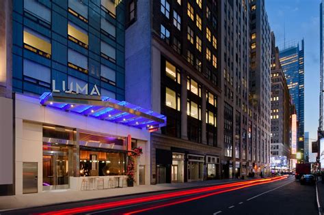 Luma hotel new york. NEW AI Review Summary. #4 of 499 hotels in New York City. 120 West 41st Street, New York City, NY 10036-7315. Visit hotel website. 1 (646) 941-8229. E-mail hotel. Affiliate website. Write a review. Check availability. 