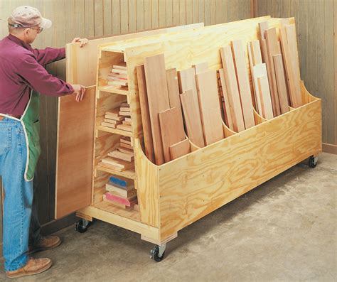 Lumber cart. In this video, I’ll show you how to build a compact lumber storage cart made from a single sheet of plywood. It has a small footprint of 24 x 28 so it won’t ... 