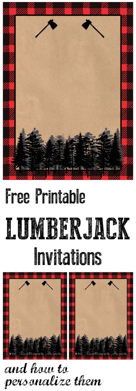 Lumberjack Invitation Template Free