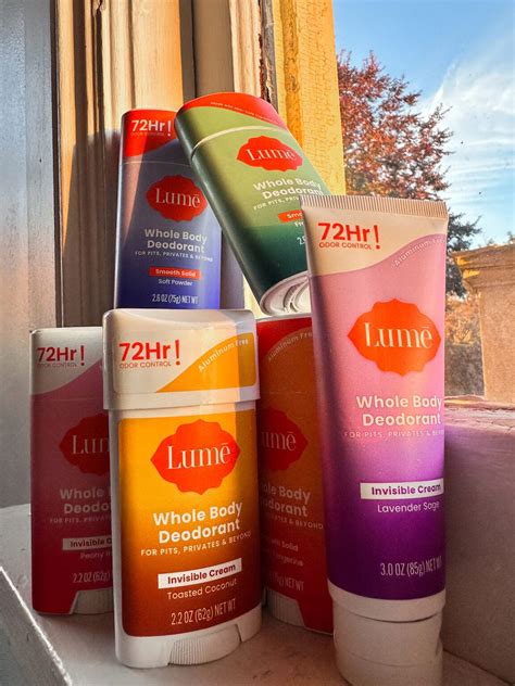 Lume is a Whole Body Deodorant for MORE than just your armpits–think pits, underboobs, belly buttons, butt cracks, vulvas, balls, feet, & more. Based in science, Lume stops odor BEFORE it starts. It is clinically proven to block body odor all day and continues to control B.O. for 72 hours.. 