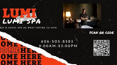 Lumi spa covina. O Spa is located at 3660 S Nogales St ste A in West Covina, California 91792. O Spa can be contacted via phone at 626-989-3150 for pricing, hours and directions. Contact Info. 626-989-3150; ... Lumi Spa. 235 N Azusa Ave, #G West Covina, California 91791 (626) 558-5390 ( 0 Reviews ) No 1 Relax Massage. 949 S Glendora Ave West Covina, CA 91790 