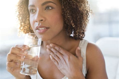 Lump in throat when drinking water