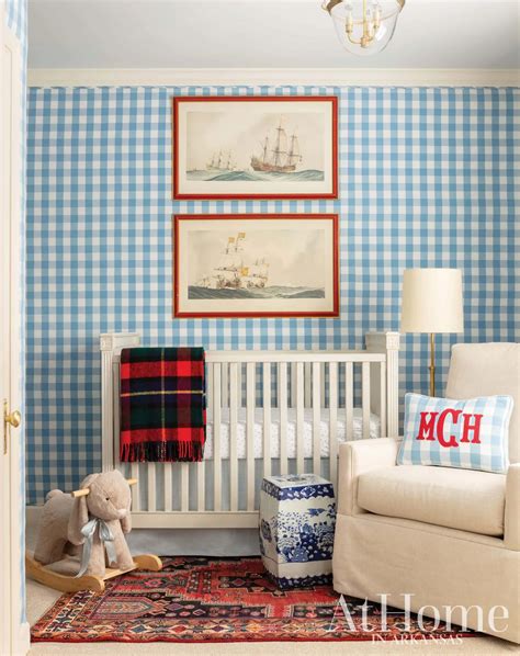 Luna the monkey.  The papers feature classic nursery patterns such as plaid, gingham, ...