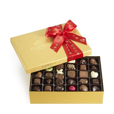 Lunar New Year Assorted Chocolate Gold Gift Box, 19 pc. GODIVA