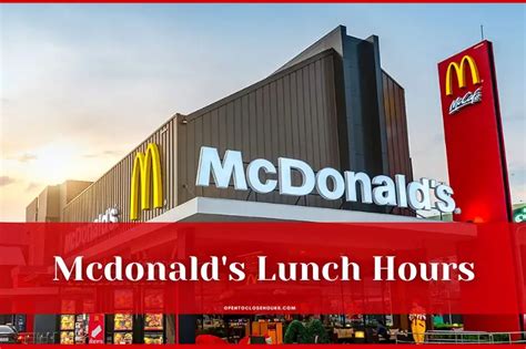 Lunch Hours - McDonalds